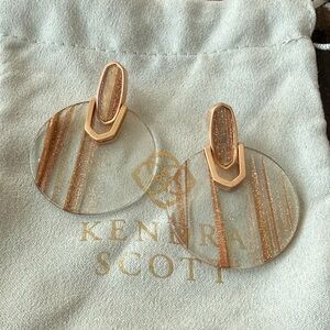 Kendra Scott Rose Gold and Clear Statement Earrings